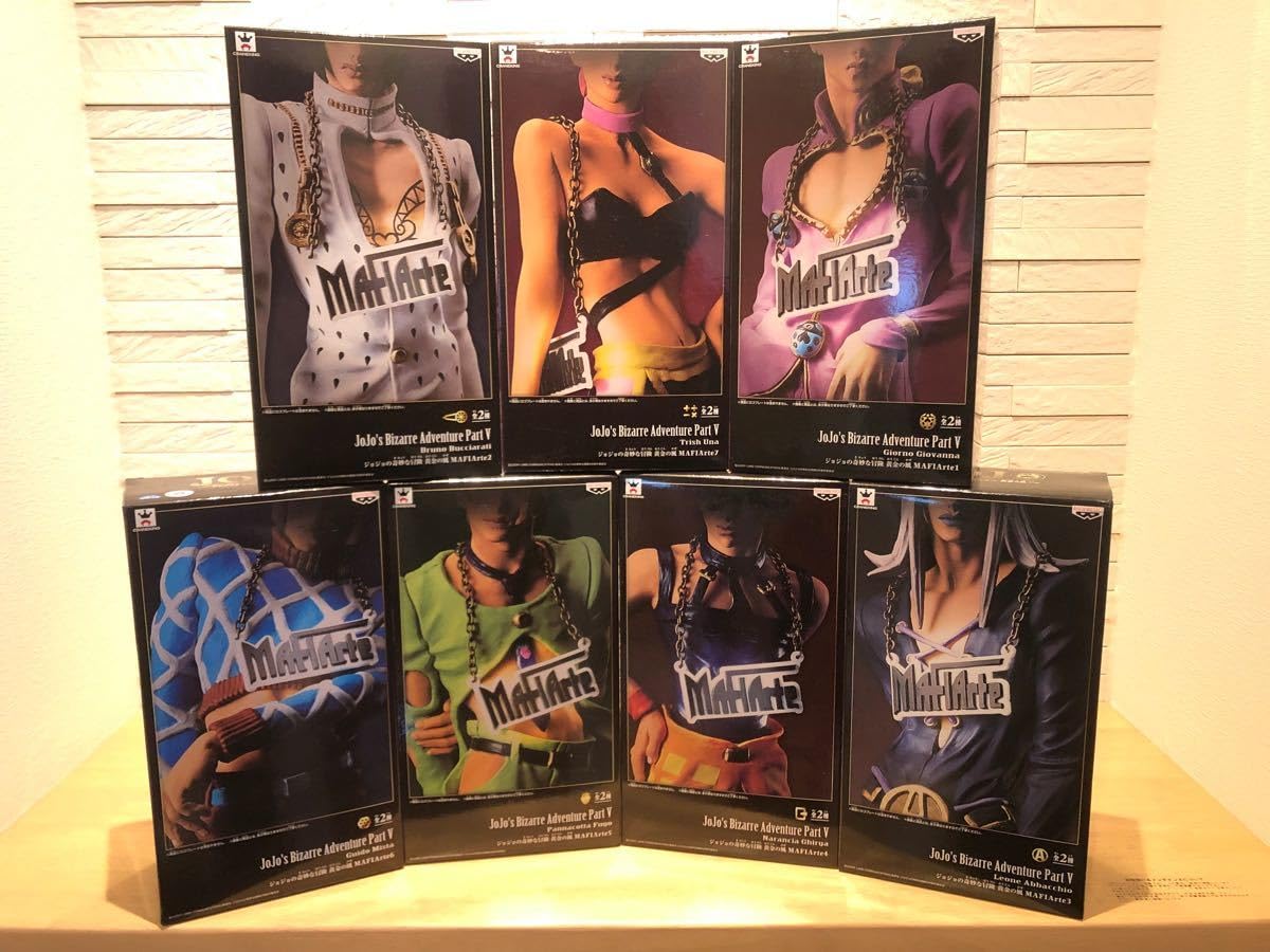 ジョジョの奇妙な冒険 黄金の風 MAFIArteシリーズ 通常カラー　7体セット ジョジョの奇妙な冒険 黄金の風 MAFIArte 7体セット